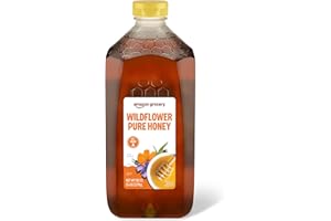 HAPPY BELLY Amazon Grocery, Wildflower Pure Honey, 80 Oz (Previously Amazon Fresh, Packaging May Vary)