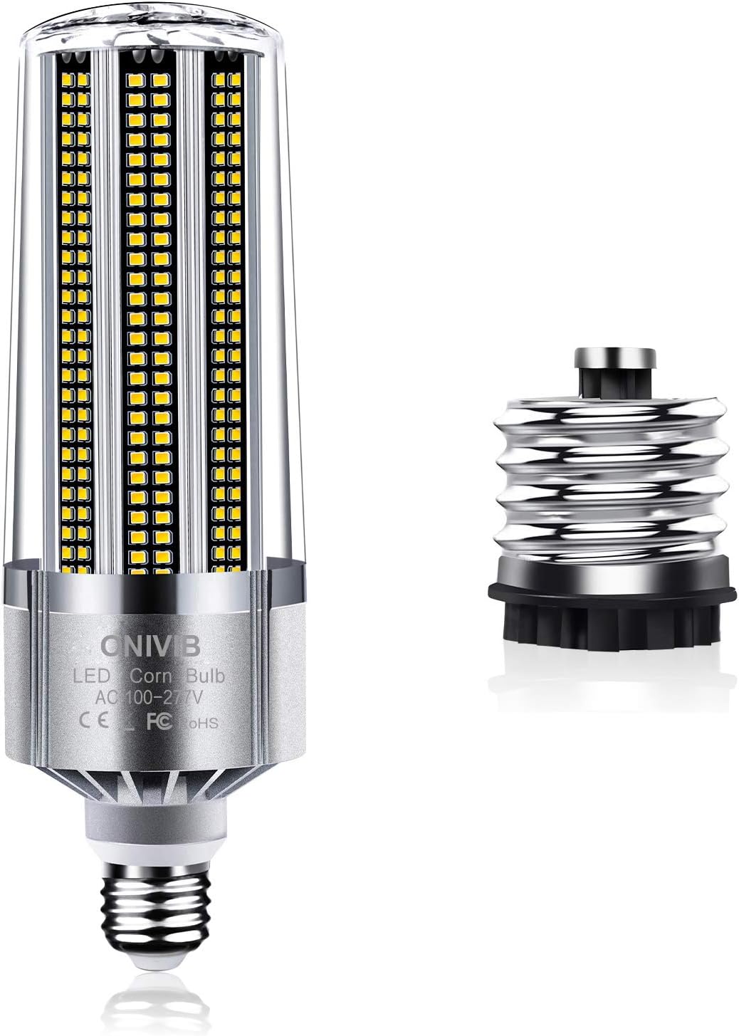 ONIVIB 150W Super Bright LED Corn Lamp Bulb, E40 Mogul Base, 18000 Lumen (1500W Equivalent) 6500K Cool White Daylight