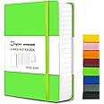 JOYEUX Lined Journal Notebook, 360 Pages Journals for Writing, A5 College Ruled Notebook, Thick Leather Hardcover Notebooks for Work Office Women Men, 5.7'' X 8'' (Green)