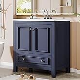 Tribesigns 30" Modern Bathroom Vanity with Sink, Freestanding Bathroom Vanities Cabinet with Ceramic Basin Combo, Bathroom Si