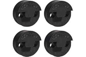 MIHEY 4 Pack Violin Mute Small Viola Mute, Practice Mute Silencer, Round Tourte Style, Black Rubber