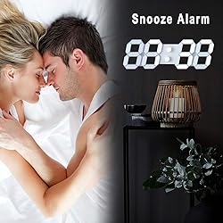 EDUP HOME 3D LED Digital Wall Clock/Desk Alarm