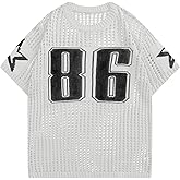 Men‘s 67 Graphic Crochet Tee - Y2K Vintage Jersey T-Shirt for Streetwear & Casual
