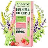 Flavored Air Device, Thyme Mint &amp; Strawberry Mint, Switchable Long-Lasting Aroma, Non-Electric Portable Personal Scent Device for Daily Use (Green)