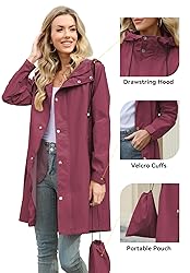 Zando Travel Rain Coats for Women Packable - Rain
