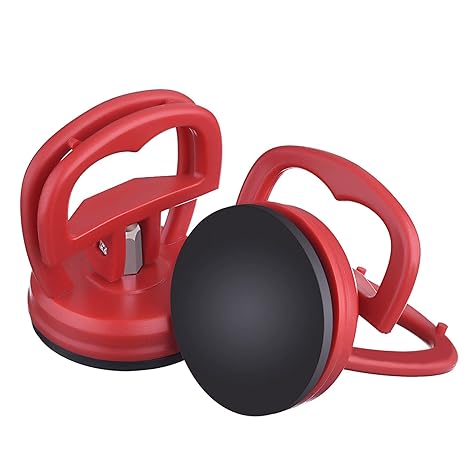 2 Packung 5,5 cm Dent Abzieher Auto Dent Saugnapf Auto Body Dent Abzieher Entfernung Werkzeug (Rot)