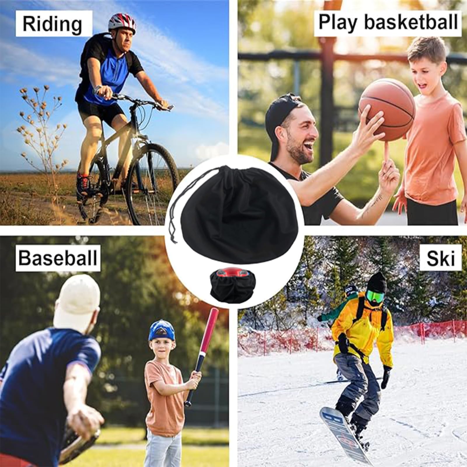 helmbeutel motorradhelm, helmbeutel fahrradhelm, Atmungsaktives Vlies mit Kordelzug Tasche für Motorradhelm, Fahrradhelme, Skihelme, Basketball Sport Gym Training 7
