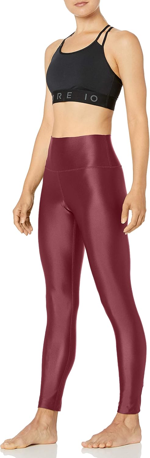 Core 10 Women's Icon Series Liquid Shine High Waist Yoga 7/8 Crop Legging: Clothing