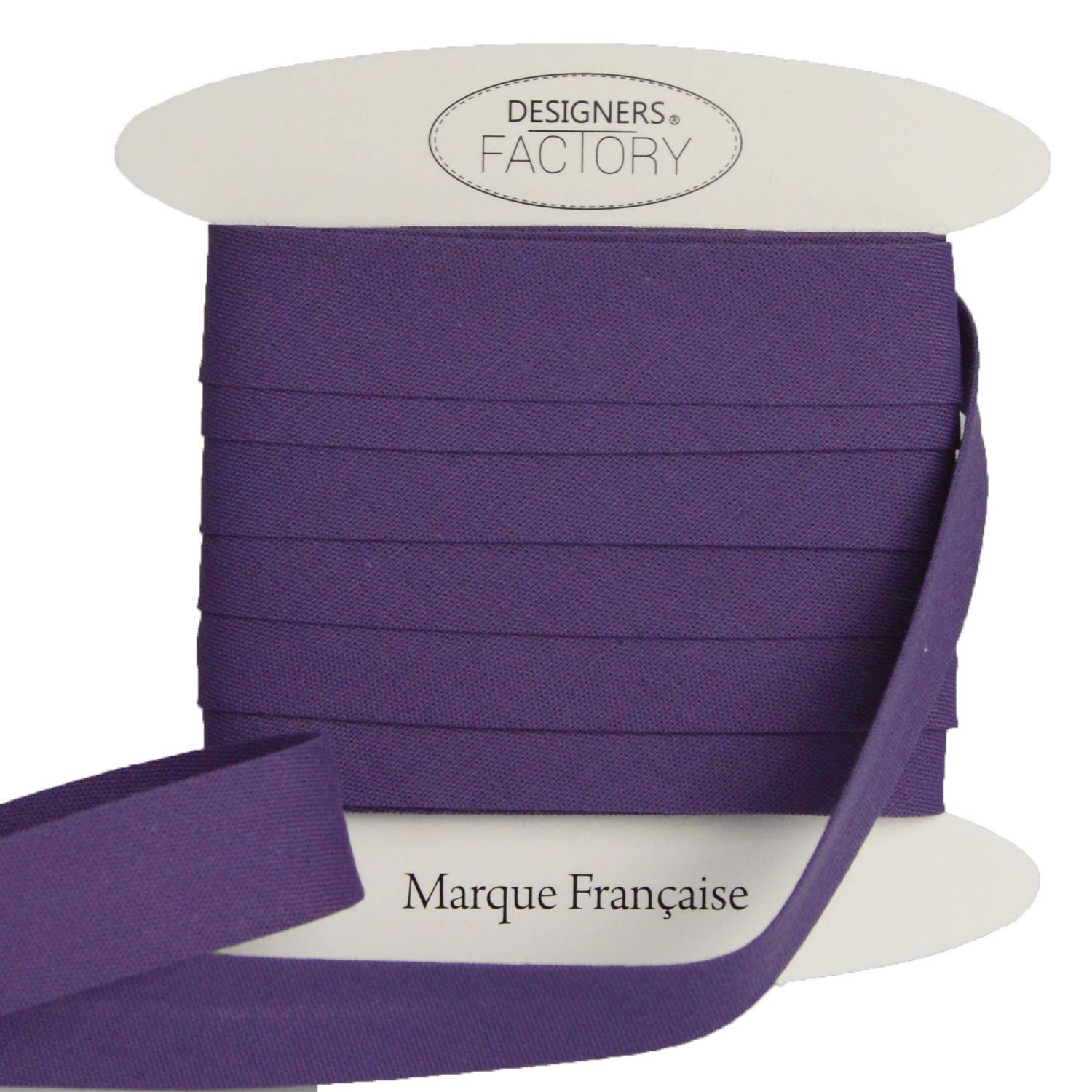 designers-factory Beautiful Quality Plain Cotton Bias Binding - Cotton Bias Binding - available in several colours and two sizes (By 5 meters, Purple)