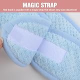 KinHwa 3 Pack Spa Facial Headbands Adjustable Microfibre Blue view 3