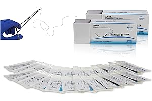 Isaac Technologies IC-SN4002 75cm SILK Surgical Suture Thread W Curved Needle 24 PK | Exceptionally Smooth Surface | Superior