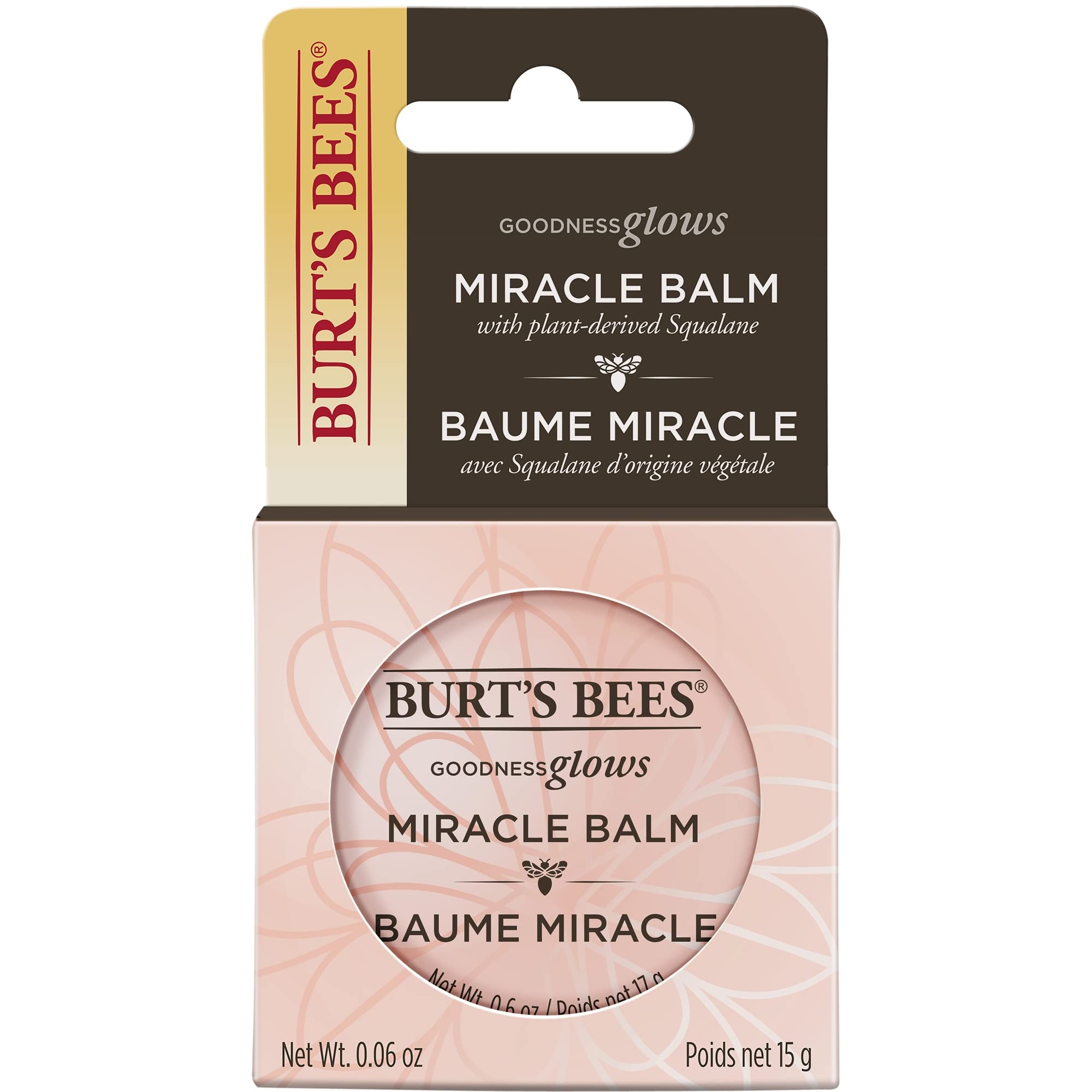 Burt's Bees Miracle Balm, 100% Natural Origin, Naturally Sheer, 0.6 Ounces, Pack May Vary