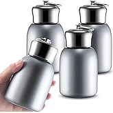 Mifoci 4 Pcs 10oz Mini Water Bottles Stainless Steel Slim Insulated Thermal for Hot Cold Drink Thermal Small Vacuum Portable Water Bottle for Women Gifts Travel Camping Hiking (Silver)