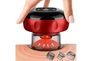 CAKOUTANB Smart Cupping Therapy Massager, 7 in 1 Red Light Cupping Therapy Set with 2 Modes for Targeted Pain Relief, Muscle Soreness,Tighter Skin,Cupping Kit with 12 Levels Suction and Heat,1 Pack