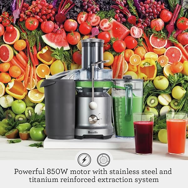 BREVILLE BJE430SIL JUICE FOUNTAIN COLD, 70 FL OZ, SILVER