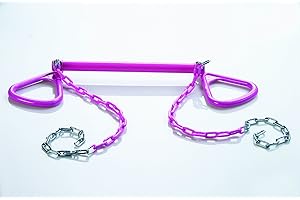 CREATIVE CEDAR DESIGNS Ultimate Trapeze Bar with Rings | 6 Colors | Compatible with Most Playsets | Easy to Install | 250lb Capacity | Swing Hangers Not Included |DIY Swingset Accessory | Backyard Playground Accessories