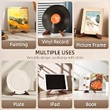 PUERSI Now Playing Vinyl Record Stand Wooden Display Rustic Brown view 5