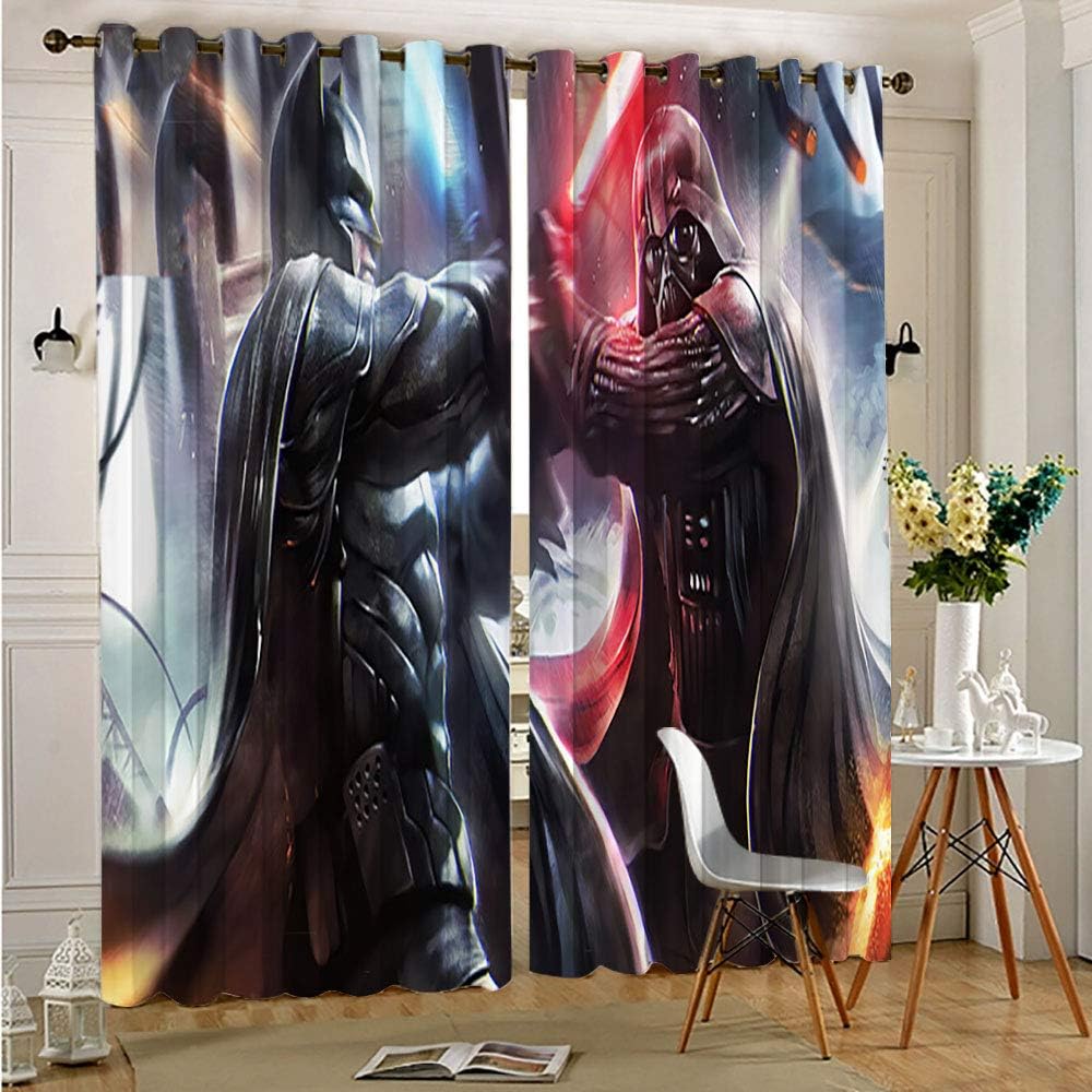 Amazon.com: Star Wars Blackout Curtains for Bedroom Batman vs Darth