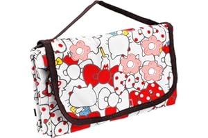 G-Ahora 80 * 60" Extra Large Cartoon Kitty Picnic Mat Outdoor, Kitty Picnic Mat Camping Mat Beach Mat Foldable Waterproof Sand Mat for Hiking Travel (red)