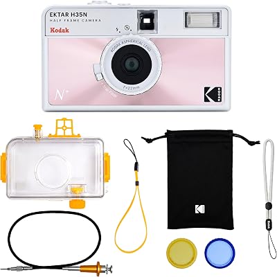 KODAK EKTAR H35N Half Frame Camera 35mm Reusable Focus-Free Bulb Star Filter