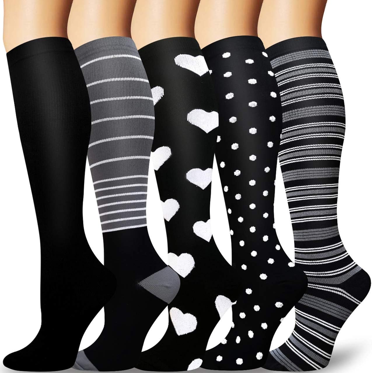 Copper Compression Socks for Women and Men(20-30 mmHg) - Best Medical for Running Athletic Nurses Pregnancy Flight Travel: Clothing