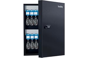 Estabby 32 Key Lock Box, Key Cabinet Organizer, Key Lock Box Wall Mount, Key Safe Security Storage Lock Box Holder for Valets