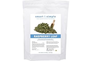 SmartEquine Smart & Simple Raspberry Leaf | Horse Moody Mare Supplement | Organic Whole Leaf | Single Ingredient | Equine Supplement | 56 Servings | 0.5 lb Bag