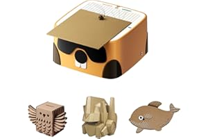 ACMER & BEAVERBOT Cardboard Cutter for Kids, DIY Paper Cutting Construction Tool Kit, Safe Educational Craft for Children Boys and Girls