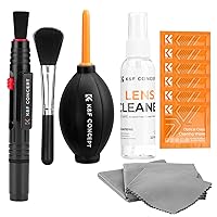 K&F CONCEPT 15-in-1 Camera Lens Cleaning Kit with Air Blowing, Wipes*6, 60ml Liquid, Cleaning Cloth*5, Lens Pen, Brush for DS
