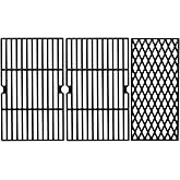 Grill Grates Replacement for Dynaglo DGH450CRP DGH485CRP DGH474CRP Grill | for Dyna-Glo 4/5-Burner DGH450CRP-D DGF493BNP, 3Pcs Cast Iron Grates(with 1 Diamond Sear Grate) Replaces 70-01-911 70-01-273