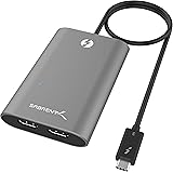 Sabrent Thunderbolt 3 to Dual HDMI 2.0 Adapter [Supports Up to Two 4K 60Hz Monitors on Mac and Some Windows Systems] (TH-W3H2)