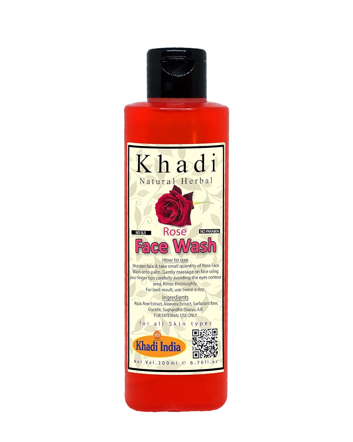 Khadi Natural Herbal Rose Face Wash Anti Pollution Dirt Removal