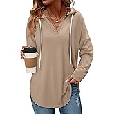 Angerella Womens Fashion Hoodies Pullover Oversized Sweatshirt Long SLeeve Drawstring Hooded Fall Shirts Loose Fit