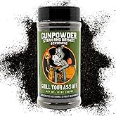 Grill Your As* Off Gunpowder Seasoning – 13oz BBQ Seasoning with Activated Charcoal for Brisket, Ribs & Chicken – MSG & Gluten-Free – USA Made & Veteran-Owned
