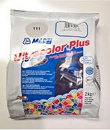 Mapei 111 UltraColor Plus Silver Grey Grout 2kg Fast Drying Efflorescence Free view 2
