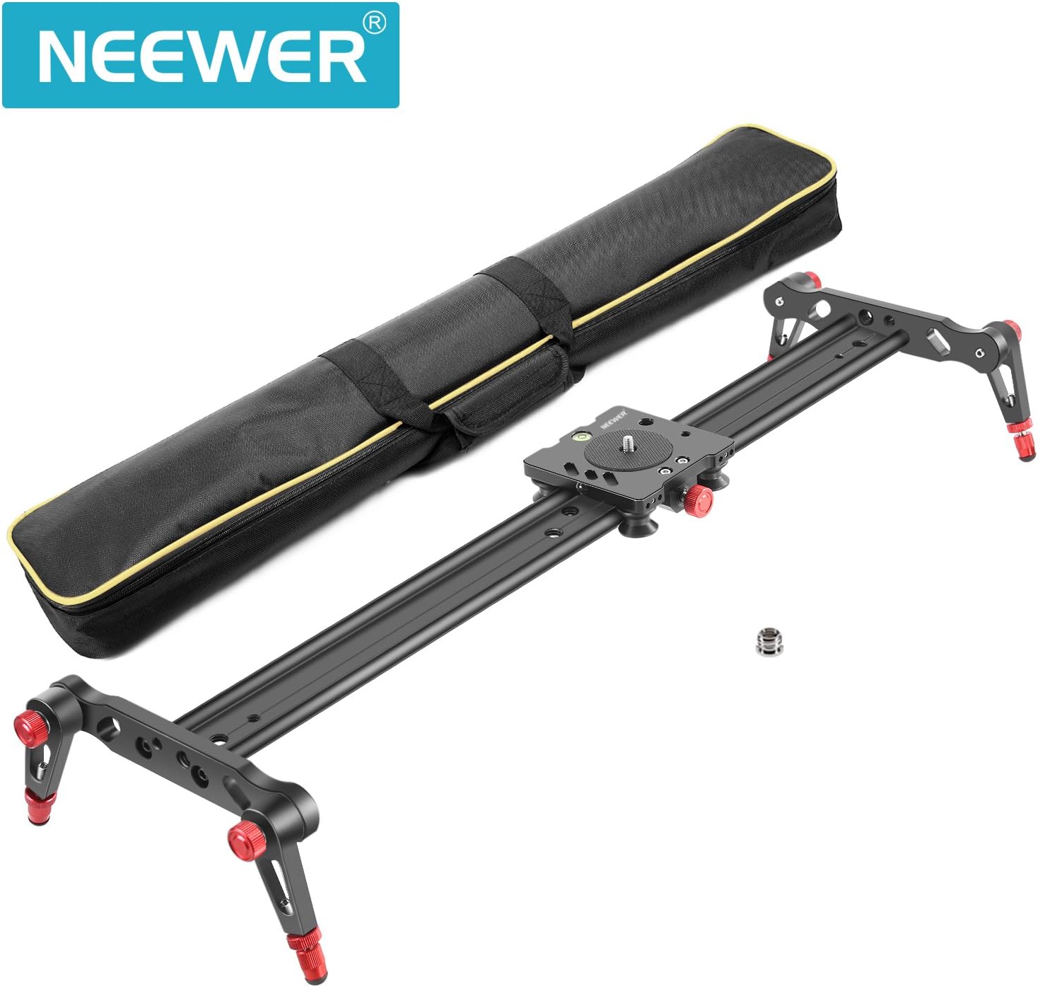 Neewer Aluminum Alloy Camera Track Slider Video Stabilizer Rail with 4 Bearings for DSLR Camera DV Video Camcorder Film Photography, Loads up to 17.5 pounds/8 kilograms (60cm) : Camera & Photo