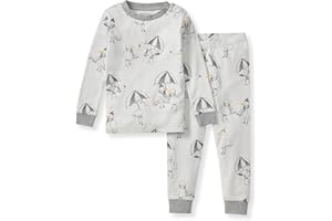 Burt's Bees Baby Boys' 2-Piece Long Sleeve Tee and Pants Organic Cotton Pajama Set