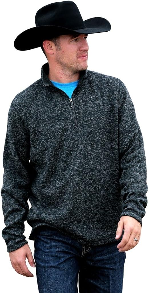 Cinch Men's Grey 1/4 Zip Fleece Sweater Pullover Mwk1057002 Gry