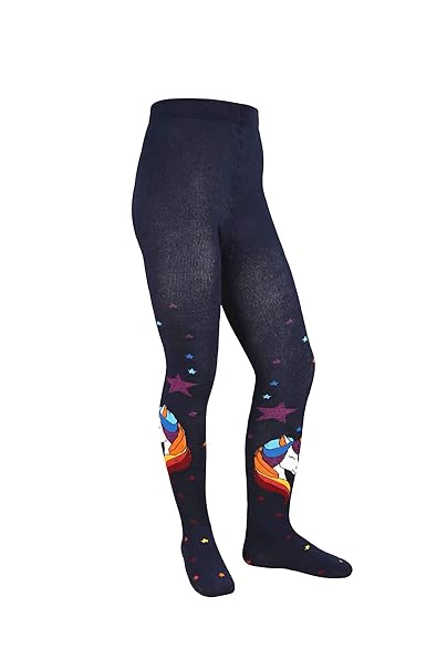 BROSS Thermo-Strumpfhose Einhorn Mädchen 1 Paar, Gr. 86/92 bis 134/140