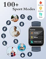 RUIMEN Smart Watch 1.85 In HD Screen SpO2 HR Sleep Monitor IP68 100+ Sports view 3