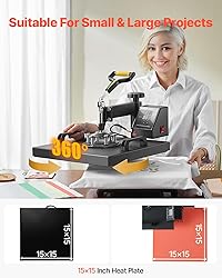 VEVOR 2 in 1 Heat Press Machine for T Shirts and