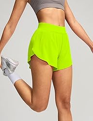 Soothfeel High Waisted Athletic Running Shorts for