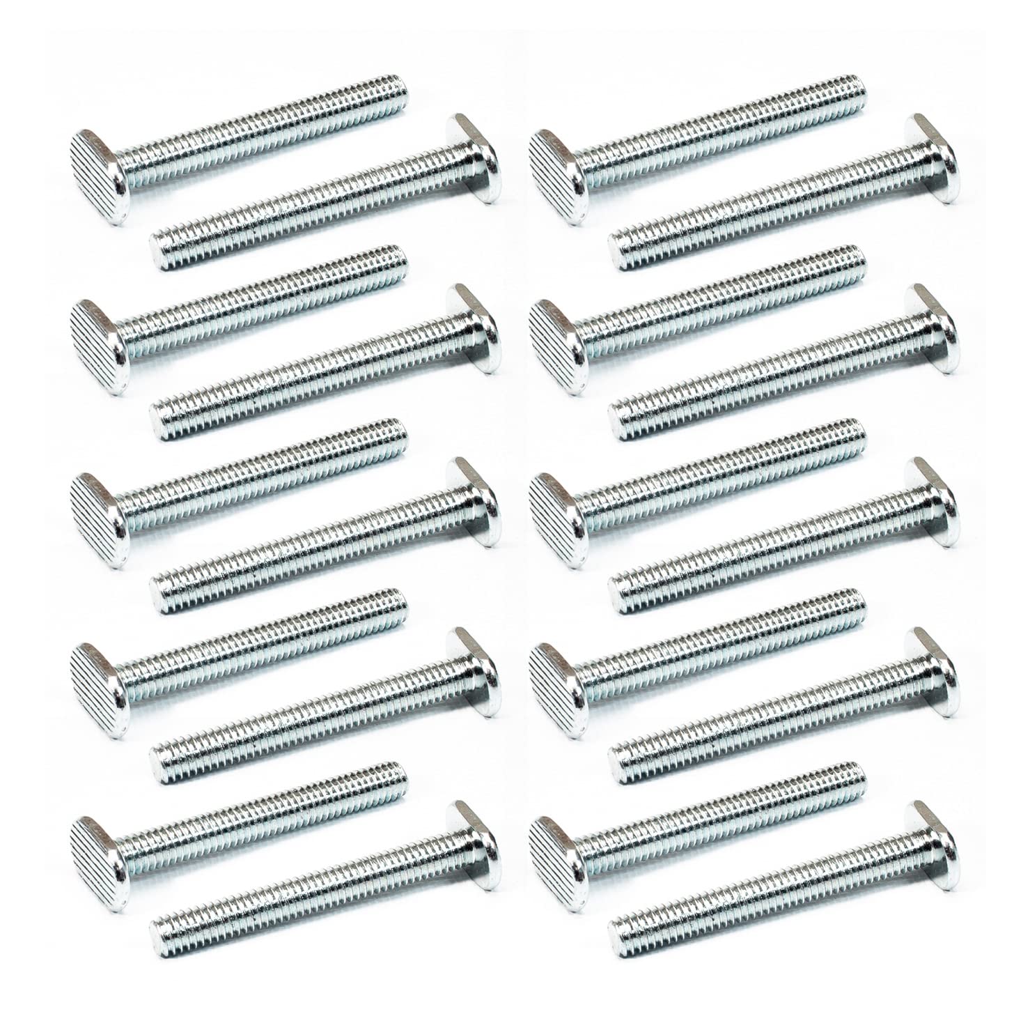 POWERTEC 5/16"-18 T Track Bolts 20 Pack for T track, 2-1/2 Inch Long T Slot Bolts for Universal T Track, T Track Accessories for Woodworking Jigs and Fixtures (QTB1002)