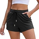 EZPERY Womens Summer Sweat Shorts Casual Beach Vacation Clothes Running Shorts with Pockets