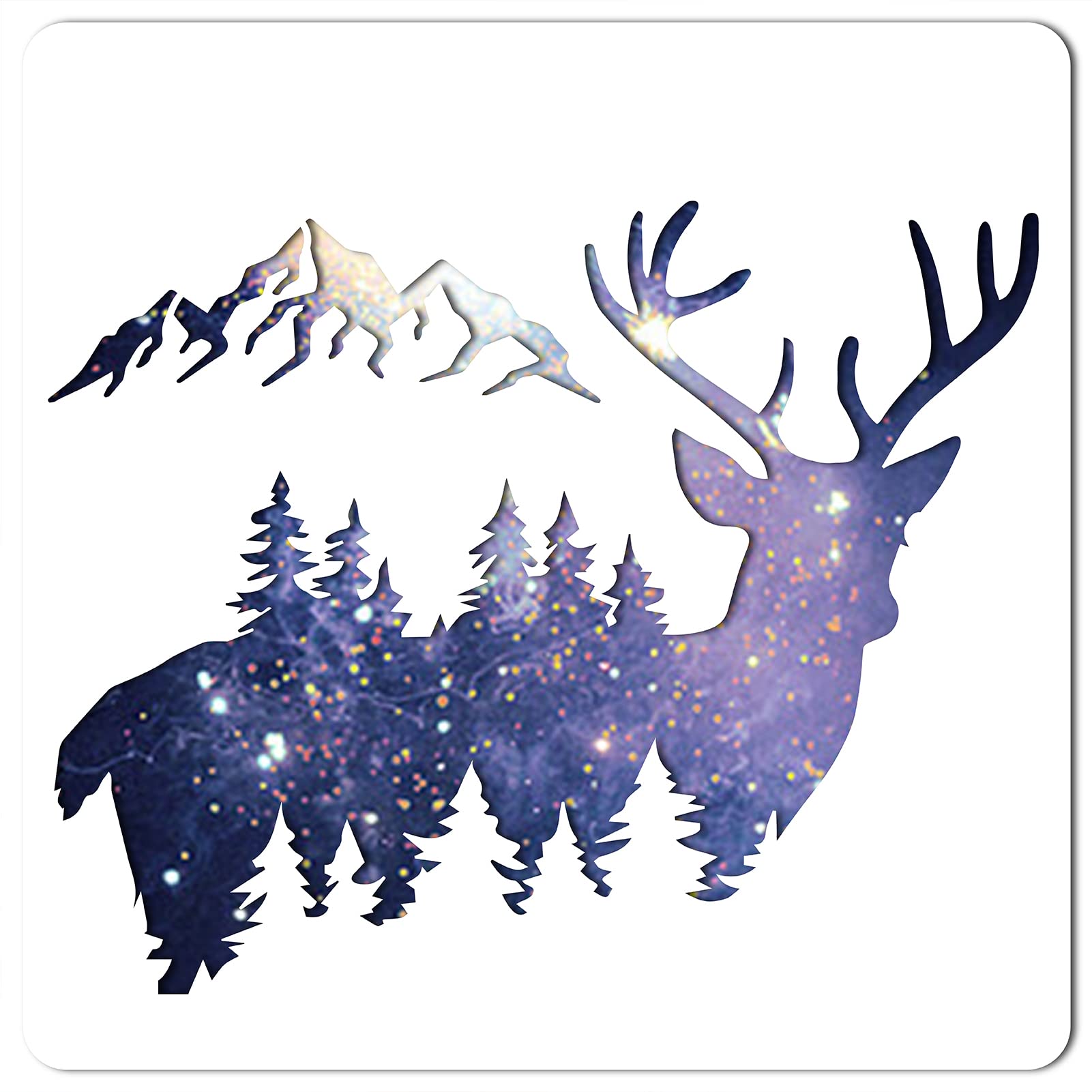 GORGECRAFT Sika Deer Stencil Template 11.8x11.8 Inch Elk Plastic Drawing Sign for Painting on Wood Wall Floor Canvas Scrapbook Card DIY Art Crafts