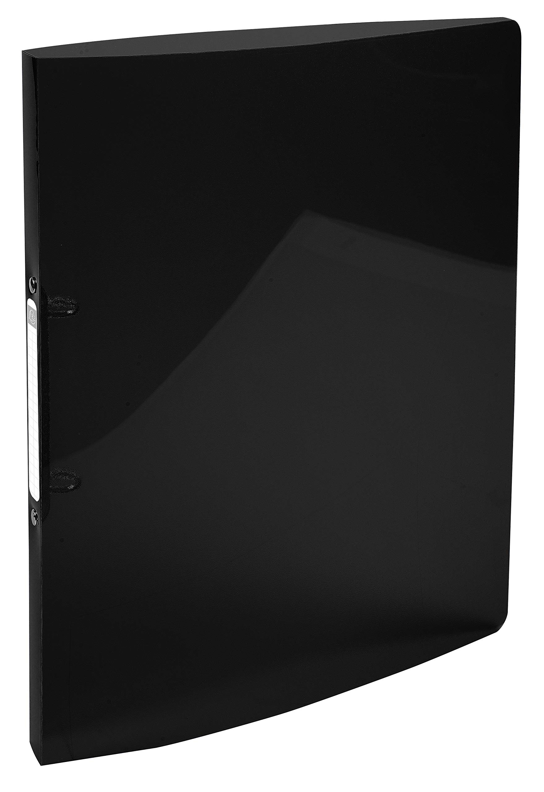 Exacompta - Ref. 54671E - Iderama flexible PP binder - 2 round rings, diameter 15 mm - Spine 20 mm - External dimensions: 32 x 25 cm - A4 file format - Colour: black