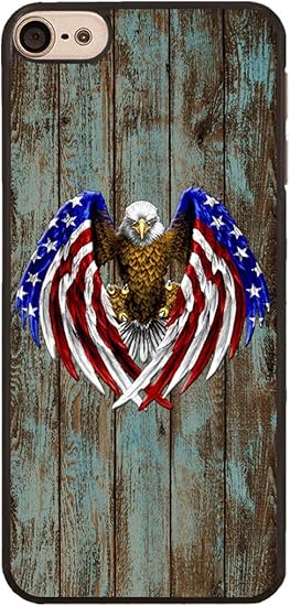 Amazon Com Ipod Touch 6 Case Rustic Old Barn Wood Bald Eagle