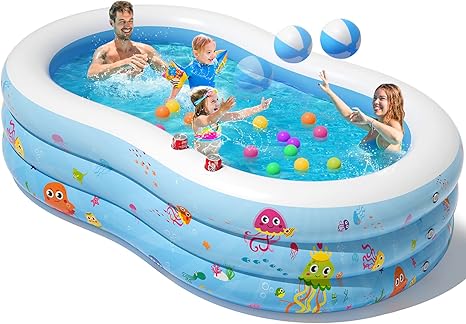 Peradix Kiddie Pool Inflatable Pool 