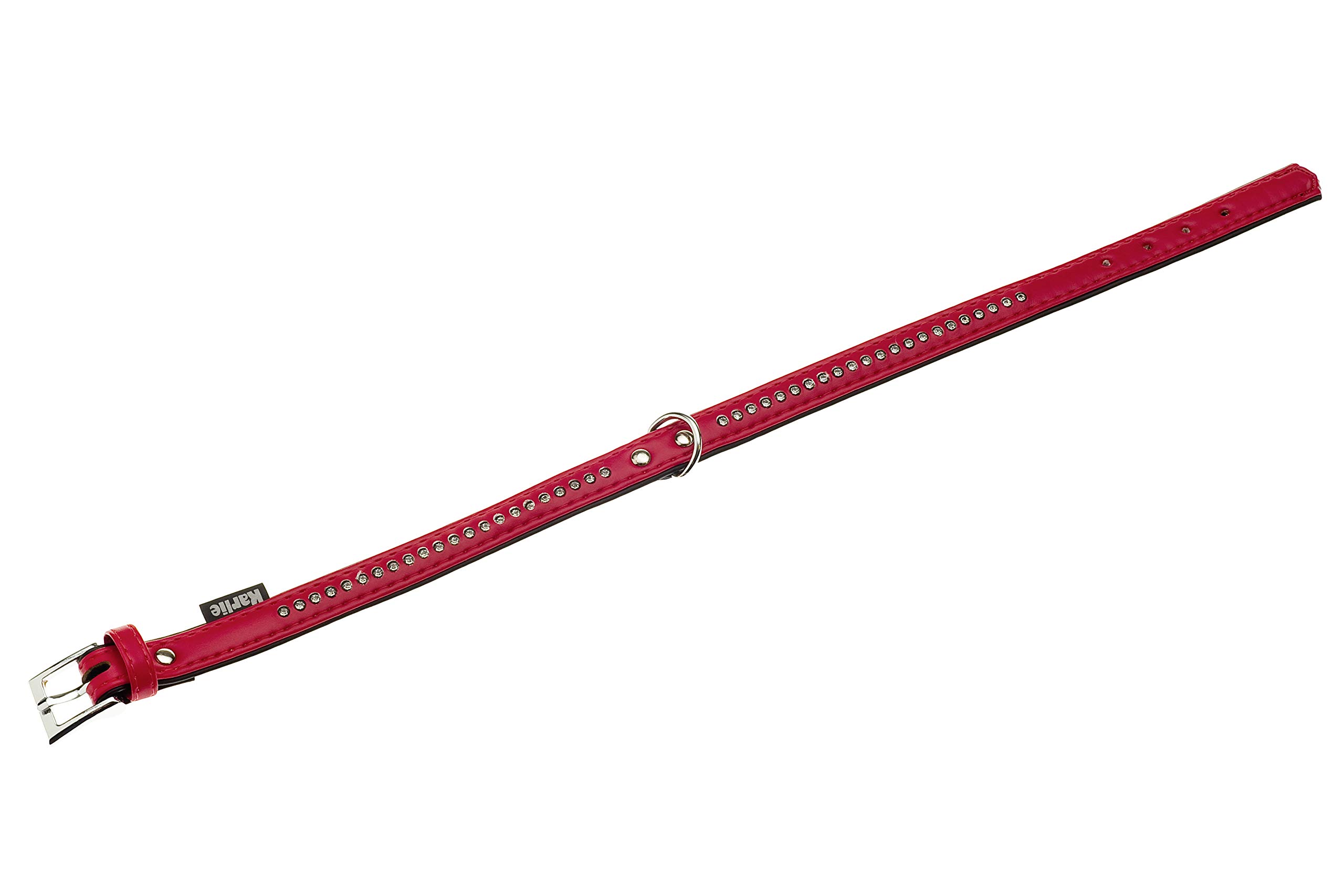 Dog Collar Padded Monte Carlo Red M/L 28-33cm 14mm