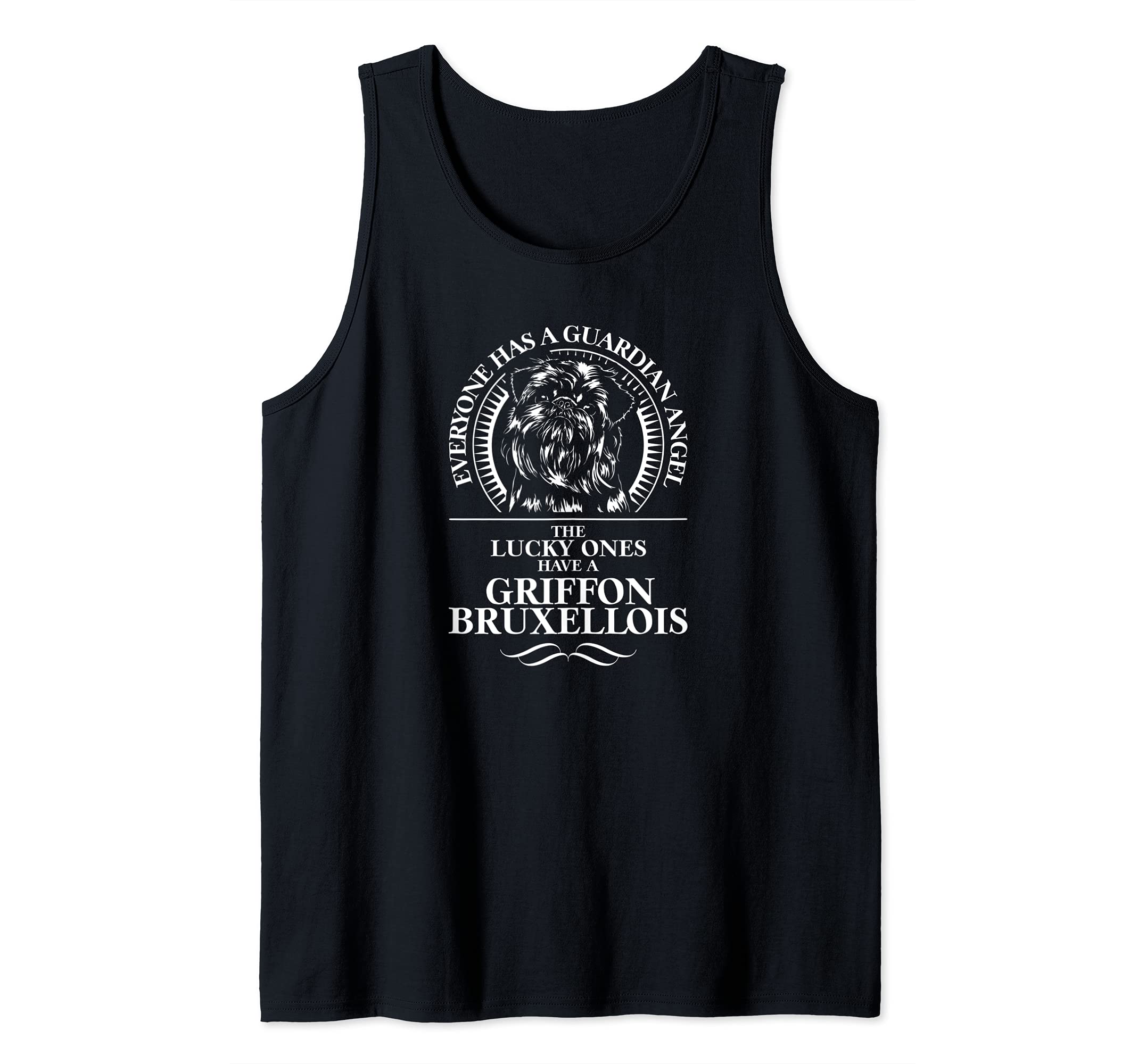 Proud Griffon Bruxellois Guardian Angel dog mom Tank Top